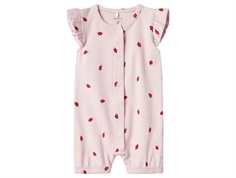 Name It jumpsuit light lilac with strawberry print  